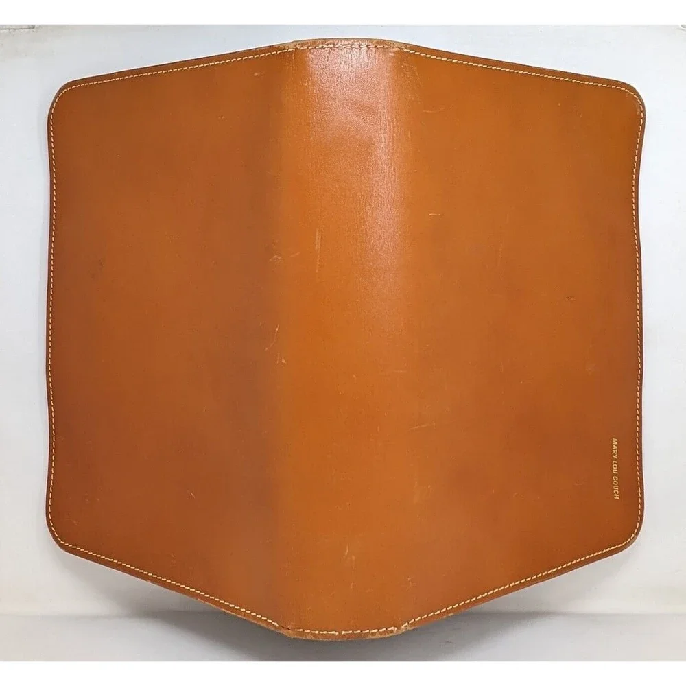 Vintage Hugo Bosca Built Cowhide Zip Briefcase Attaché Case Brown Leather 16x11